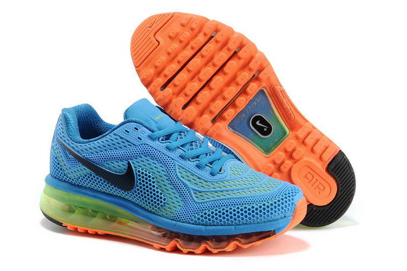 Nike Air Max 2014 Kpu Chaussures Hommes Bleu Noir Orange